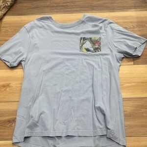 Vintage Sky Blue Tee with Patterned Polo